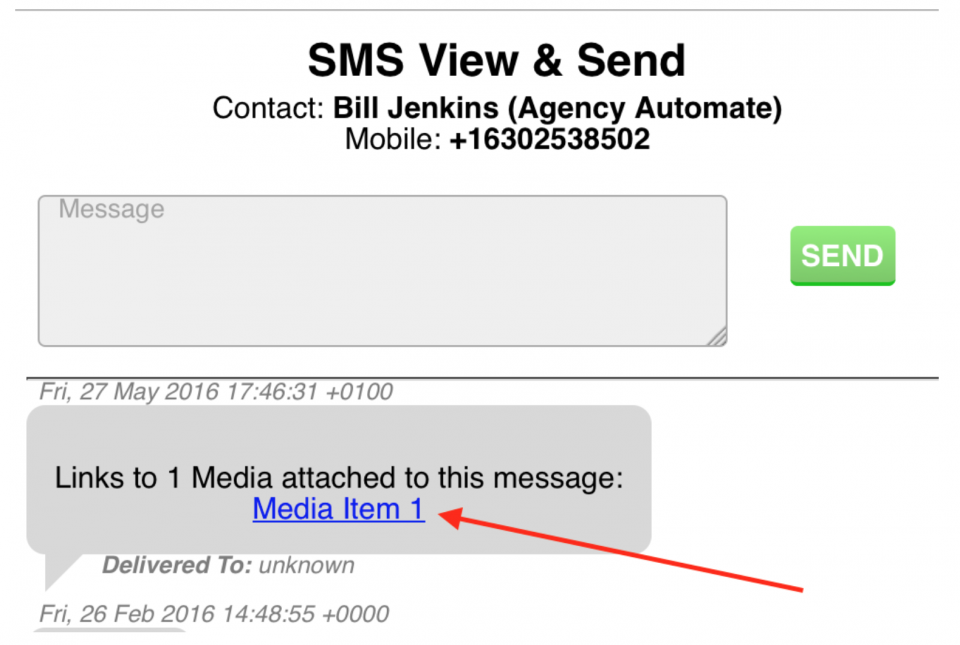 SMS View and Send with media